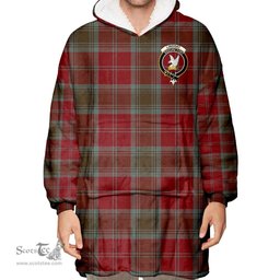Scottish Lindsay Weathered Clan Tartan Oversized Blanket Hoodie - Crest Scottish Plaid Tartan Plaid