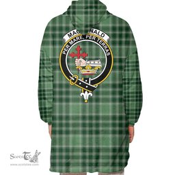 Scottish MacDonald Lord of the Isles Hunting Clan Tartan Oversized Blanket Hoodie - Crest Scottish Plaid Tartan Plaid