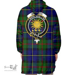 Scottish MacLeod of Harris Modern Clan Tartan Oversized Blanket Hoodie - Crest Scottish Plaid Tartan Plaid