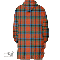 Scottish MacNaughton Ancient Clan Tartan Oversized Blanket Hoodie - Classic Scottish Plaid Tartan Plaid
