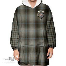 Scottish Haig Check Clan Tartan Oversized Blanket Hoodie - Crest Scottish Plaid Tartan Plaid