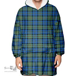 Scottish MacLeod of Harris Ancient Clan Tartan Oversized Blanket Hoodie - Classic Scottish Plaid Tartan Plaid