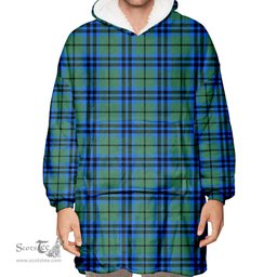 Scottish Falconer Clan Tartan Oversized Blanket Hoodie - Classic Scottish Plaid Tartan Plaid