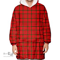 Scottish MacDonnell of Keppoch Modern Clan Tartan Oversized Blanket Hoodie - Classic Scottish Plaid Tartan Plaid
