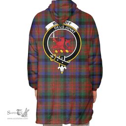 Scottish MacDuff Hunting Modern Clan Tartan Oversized Blanket Hoodie - Crest Scottish Plaid Tartan Plaid