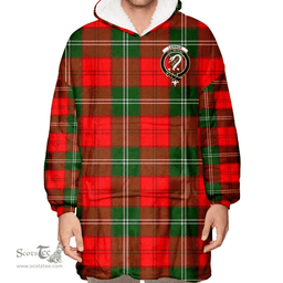 Scottish Lennox Modern Clan Tartan Oversized Blanket Hoodie - Crest Scottish Plaid Tartan Plaid