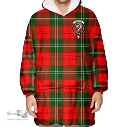 Scottish Lennox Modern Clan Tartan Oversized Blanket Hoodie - Crest Scottish Plaid Tartan Plaid