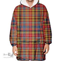 Scottish Ogilvie Clan Tartan Oversized Blanket Hoodie - Classic Scottish Plaid Tartan Plaid