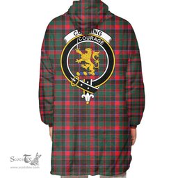 Scottish Cumming Hunting Modern Clan Tartan Oversized Blanket Hoodie - Crest Scottish Plaid Tartan Plaid