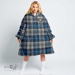 Scottish Napier Modern Clan Tartan Oversized Blanket Hoodie - Crest Scottish Plaid Tartan Plaid
