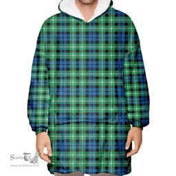 Scottish Graham of Montrose Ancient Clan Tartan Oversized Blanket Hoodie - Classic Scottish Plaid Tartan Plaid