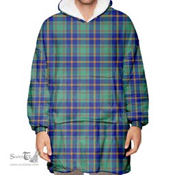 Scottish US Marine Clan Tartan Oversized Blanket Hoodie - Classic Scottish Plaid Tartan Plaid