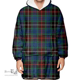 Scottish Fraser Hunting Ancient Clan Tartan Oversized Blanket Hoodie - Classic Scottish Plaid Tartan Plaid