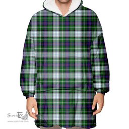 Scottish MacKenzie Dress Modern Clan Tartan Oversized Blanket Hoodie - Classic Scottish Plaid Tartan Plaid