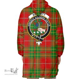 Scottish Burnett Ancient Clan Tartan Oversized Blanket Hoodie - Crest Scottish Plaid Tartan Plaid