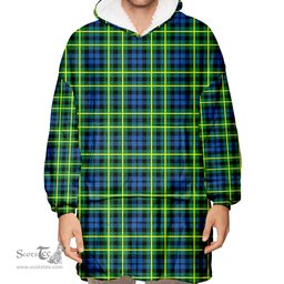 Scottish Campbell of Breadalbane Ancient Clan Tartan Oversized Blanket Hoodie - Classic Scottish Plaid Tartan Plaid