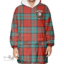 Scottish Dunbar Ancient Clan Tartan Oversized Blanket Hoodie - Crest Scottish Plaid Tartan Plaid