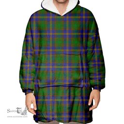 Scottish Strange of Balkaskie Clan Tartan Oversized Blanket Hoodie - Classic Scottish Plaid Tartan Plaid