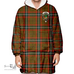 Scottish Seton Hunting Modern Clan Tartan Oversized Blanket Hoodie - Crest Scottish Plaid Tartan Plaid