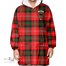 Scottish Nesbitt Modern Clan Tartan Oversized Blanket Hoodie - Crest Scottish Plaid Tartan Plaid