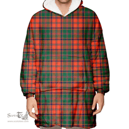 Scottish Stewart of Appin Ancient Clan Tartan Oversized Blanket Hoodie - Classic Scottish Plaid Tartan Plaid
