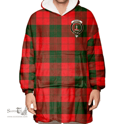 Scottish Erskine Modern Clan Tartan Oversized Blanket Hoodie - Crest Scottish Plaid Tartan Plaid