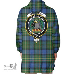 Scottish MacLaren Ancient Clan Tartan Oversized Blanket Hoodie - Crest Scottish Plaid Tartan Plaid
