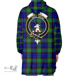 Scottish Sempill Modern Clan Tartan Oversized Blanket Hoodie - Crest Scottish Plaid Tartan Plaid