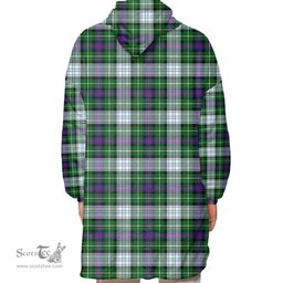 Scottish MacKenzie Dress Modern Clan Tartan Oversized Blanket Hoodie - Classic Scottish Plaid Tartan Plaid