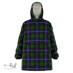 Scottish Russell Modern Clan Tartan Oversized Blanket Hoodie - Classic Scottish Plaid Tartan Plaid