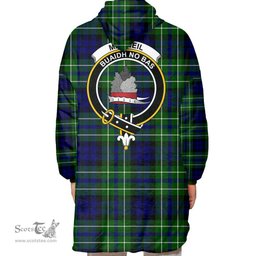 Scottish MacNeil of Colonsay Modern Clan Tartan Oversized Blanket Hoodie - Crest Scottish Plaid Tartan Plaid