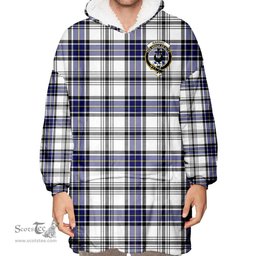 Scottish Hannay Modern Clan Tartan Oversized Blanket Hoodie - Crest Scottish Plaid Tartan Plaid