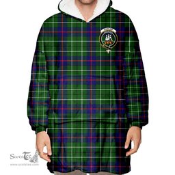 Scottish Duncan Modern Clan Tartan Oversized Blanket Hoodie - Crest Scottish Plaid Tartan Plaid