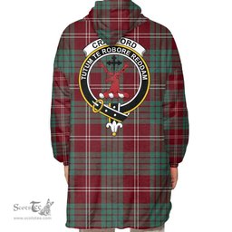 Scottish Crawford Modern Clan Tartan Oversized Blanket Hoodie - Crest Scottish Plaid Tartan Plaid