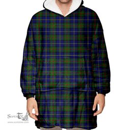 Scottish MacLeod of Harris Modern Clan Tartan Oversized Blanket Hoodie - Classic Scottish Plaid Tartan Plaid