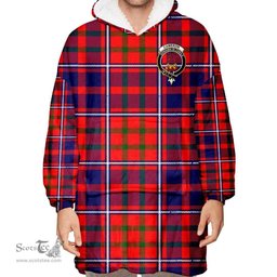 Scottish Cameron of Lochiel Modern Clan Tartan Oversized Blanket Hoodie - Crest Scottish Plaid Tartan Plaid