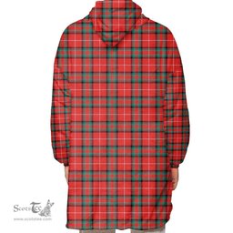 Scottish Stuart of Bute Clan Tartan Oversized Blanket Hoodie - Classic Scottish Plaid Tartan Plaid