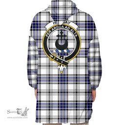 Scottish Hannay Modern Clan Tartan Oversized Blanket Hoodie - Crest Scottish Plaid Tartan Plaid