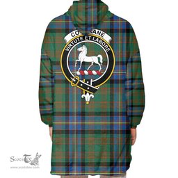 Scottish Cochrane Ancient Clan Tartan Oversized Blanket Hoodie - Crest Scottish Plaid Tartan Plaid