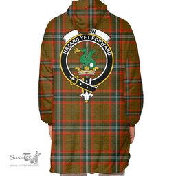 Scottish Seton Hunting Modern Clan Tartan Oversized Blanket Hoodie - Crest Scottish Plaid Tartan Plaid