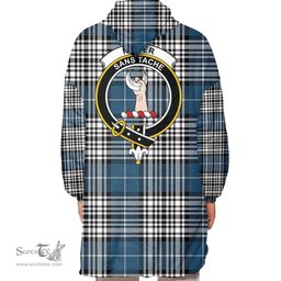 Scottish Napier Modern Clan Tartan Oversized Blanket Hoodie - Crest Scottish Plaid Tartan Plaid