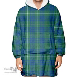 Scottish Hamilton Hunting Ancient Clan Tartan Oversized Blanket Hoodie - Classic Scottish Plaid Tartan Plaid