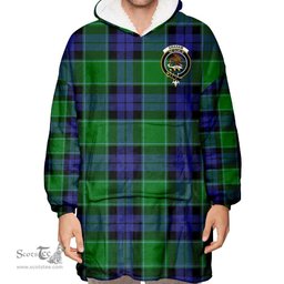 Scottish Graham of Menteith Modern Clan Tartan Oversized Blanket Hoodie - Crest Scottish Plaid Tartan Plaid
