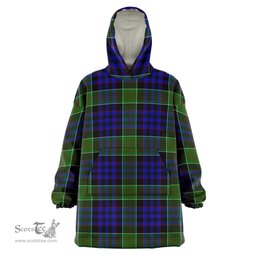 Scottish Newman Clan Tartan Oversized Blanket Hoodie - Classic Scottish Plaid Tartan Plaid