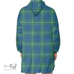 Scottish Hamilton Hunting Ancient Clan Tartan Oversized Blanket Hoodie - Classic Scottish Plaid Tartan Plaid