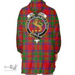 Scottish MacKintosh Modern Clan Tartan Oversized Blanket Hoodie - Crest Scottish Plaid Tartan Plaid