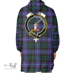 Scottish Guthrie Modern Clan Tartan Oversized Blanket Hoodie - Crest Scottish Plaid Tartan Plaid