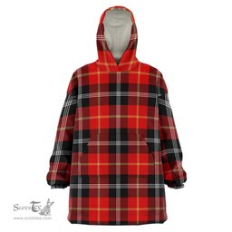 Scottish Marjoribanks Clan Tartan Oversized Blanket Hoodie - Classic Scottish Plaid Tartan Plaid