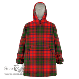 Scottish Stewart of Appin Modern Clan Tartan Oversized Blanket Hoodie - Classic Scottish Plaid Tartan Plaid