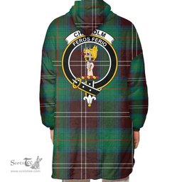Scottish Chisholm Hunting Ancient Clan Tartan Oversized Blanket Hoodie - Crest Scottish Plaid Tartan Plaid